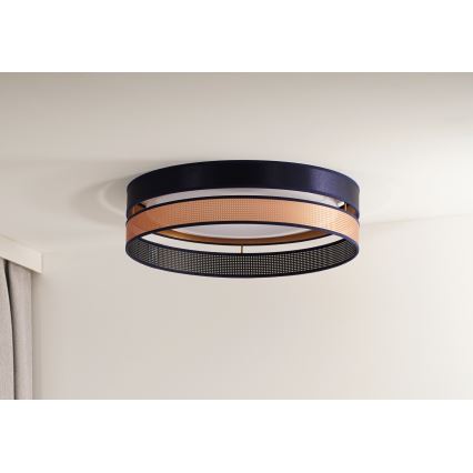 Duolla - LED Stropna svjetiljka ROLLER DUO SHINY LED/24W/230V pr. 45 cm plava/bakrena