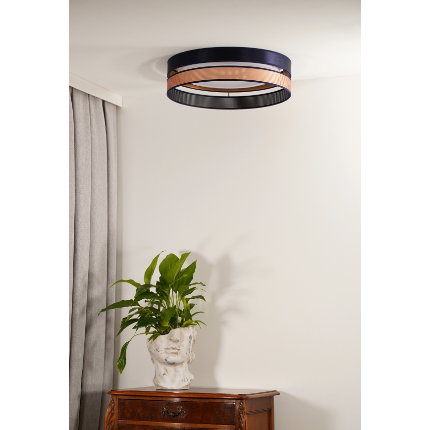 Duolla - LED Stropna svjetiljka ROLLER DUO SHINY LED/24W/230V pr. 45 cm plava/bakrena