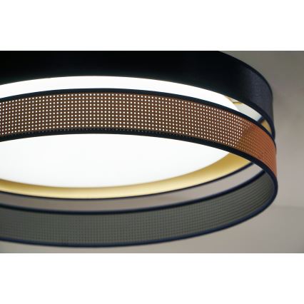 Duolla - LED Stropna svjetiljka ROLLER DUO SHINY LED/24W/230V pr. 45 cm plava/bakrena