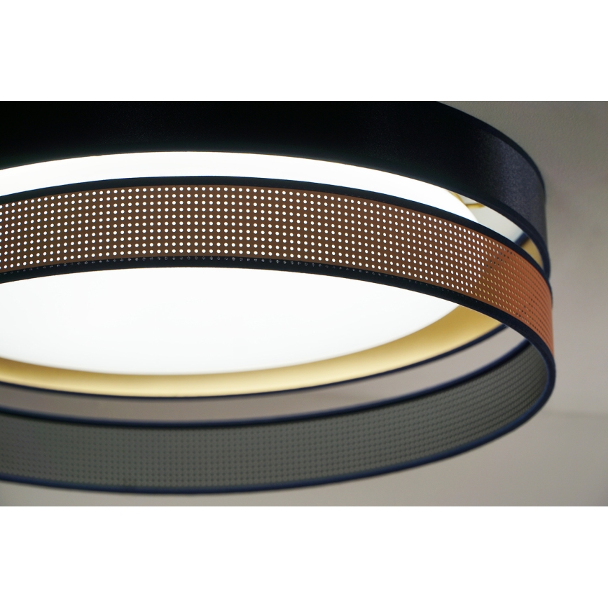 Duolla - LED Stropna svjetiljka ROLLER DUO SHINY LED/24W/230V pr. 45 cm plava/bakrena