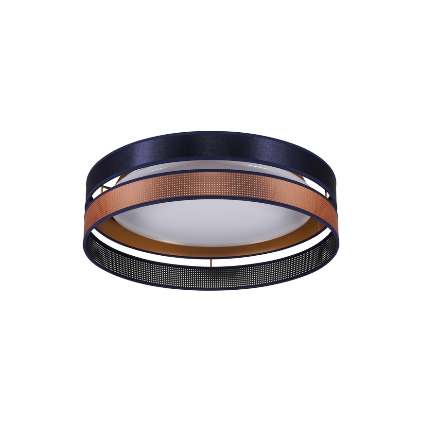 Duolla - LED Stropna svjetiljka ROLLER DUO SHINY LED/24W/230V pr. 45 cm plava/bakrena