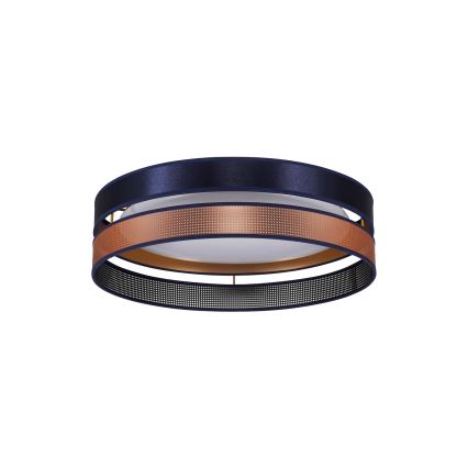 Duolla - LED Stropna svjetiljka ROLLER DUO SHINY LED/24W/230V pr. 45 cm plava/bakrena