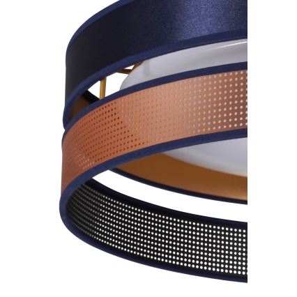 Duolla - LED Stropna svjetiljka ROLLER DUO SHINY LED/24W/230V pr. 45 cm plava/bakrena