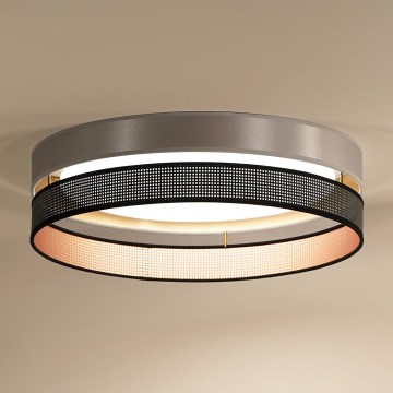 Duolla - LED Stropna svjetiljka ROLLER DUO SHINY LED/24W/230V pr. 45 cm srebrna/crna