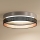 Duolla - LED Stropna svjetiljka ROLLER DUO SHINY LED/24W/230V pr. 45 cm srebrna/crna