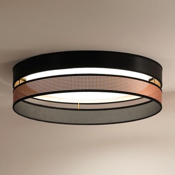 Duolla - LED stropna svjetiljka ROLLER DUO SHINY LED/24W/230V promjer 45 cm crna/mesing