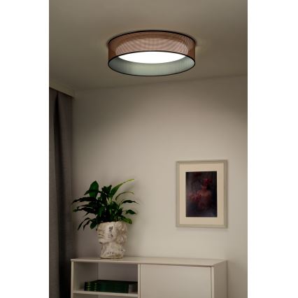 Duolla - LED Stropna svjetiljka ROLLER LED/24W/230V pr. 45 cm bakrena/crna