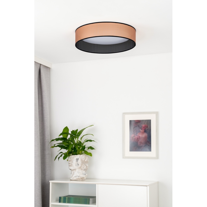 Duolla - LED Stropna svjetiljka ROLLER LED/24W/230V pr. 45 cm bakrena/crna