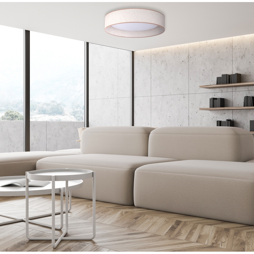 Duolla - LED Stropna svjetiljka ROLLER LED/24W/230V pr. 45 cm bež