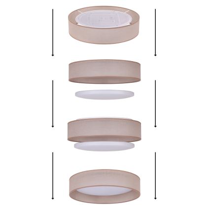 Duolla - LED Stropna svjetiljka ROLLER LED/24W/230V pr. 45 cm bež