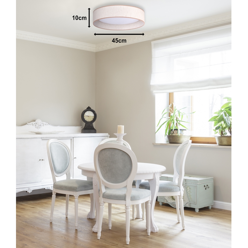 Duolla - LED Stropna svjetiljka ROLLER LED/24W/230V pr. 45 cm bež