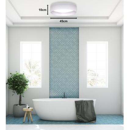 Duolla - LED Stropna svjetiljka ROLLER LED/24W/230V pr. 45 cm bijela