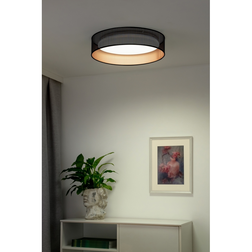 Duolla - LED Stropna svjetiljka ROLLER LED/24W/230V pr. 45 cm crna/bakrena