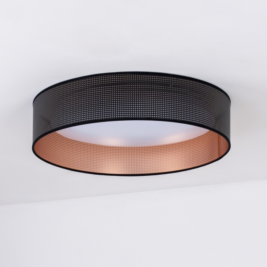 Duolla - LED Stropna svjetiljka ROLLER LED/24W/230V pr. 45 cm crna/bakrena