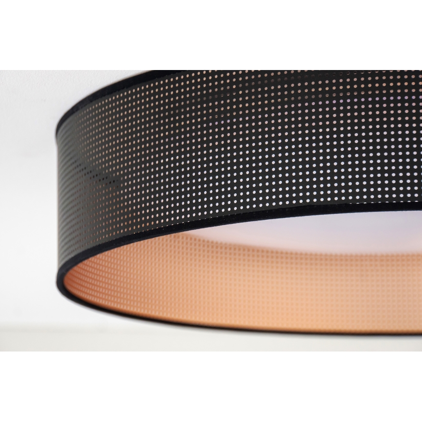 Duolla - LED Stropna svjetiljka ROLLER LED/24W/230V pr. 45 cm crna/bakrena