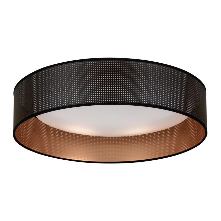 Duolla - LED Stropna svjetiljka ROLLER LED/24W/230V pr. 45 cm crna/bakrena