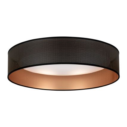 Duolla - LED Stropna svjetiljka ROLLER LED/24W/230V pr. 45 cm crna/bakrena