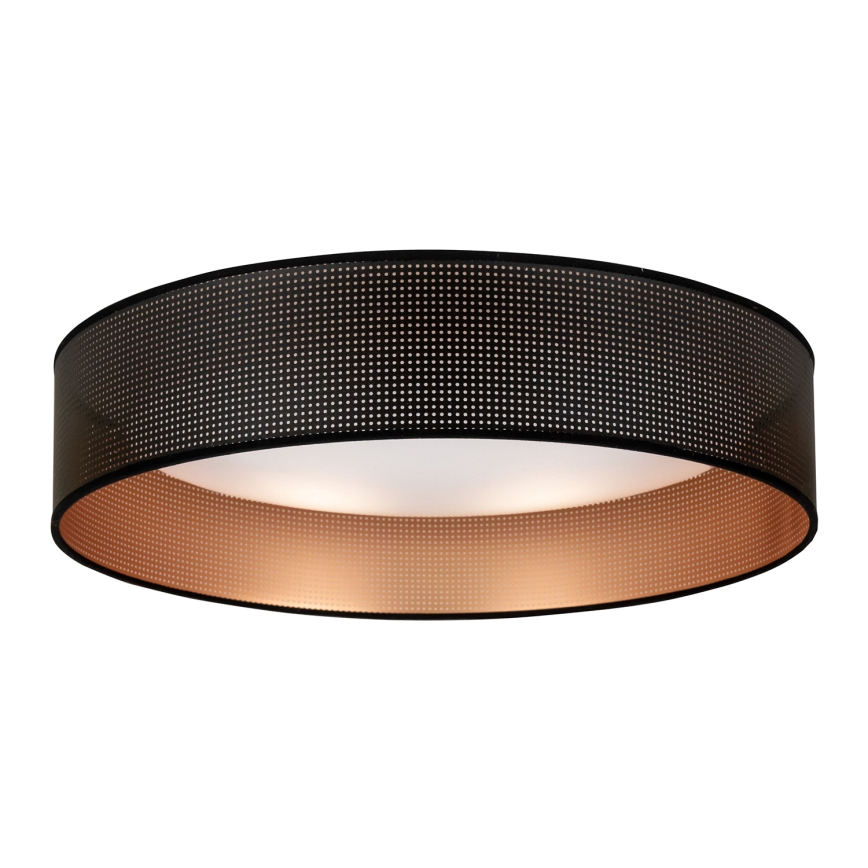Duolla - LED Stropna svjetiljka ROLLER LED/24W/230V pr. 45 cm crna/bakrena