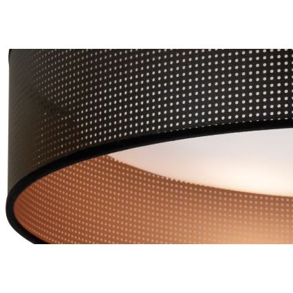 Duolla - LED Stropna svjetiljka ROLLER LED/24W/230V pr. 45 cm crna/bakrena