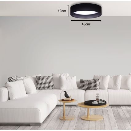 Duolla - LED Stropna svjetiljka ROLLER LED/24W/230V pr. 45 cm crna