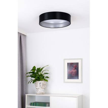 Duolla - LED Stropna svjetiljka ROLLER LED/24W/230V pr. 45 cm crna/srebrna