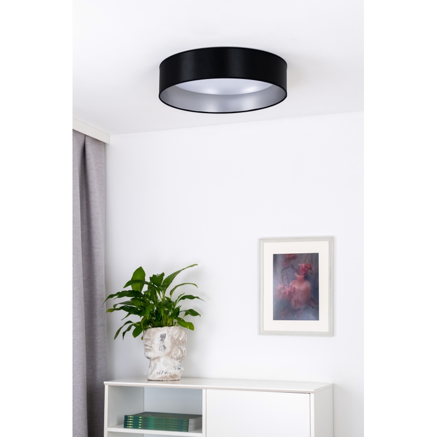 Duolla - LED Stropna svjetiljka ROLLER LED/24W/230V pr. 45 cm crna/srebrna