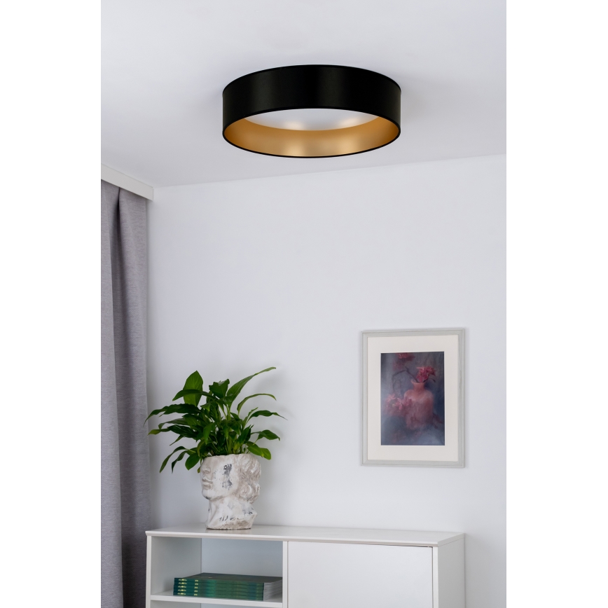 Duolla - LED Stropna svjetiljka ROLLER LED/24W/230V pr. 45 cm crna/zlatna