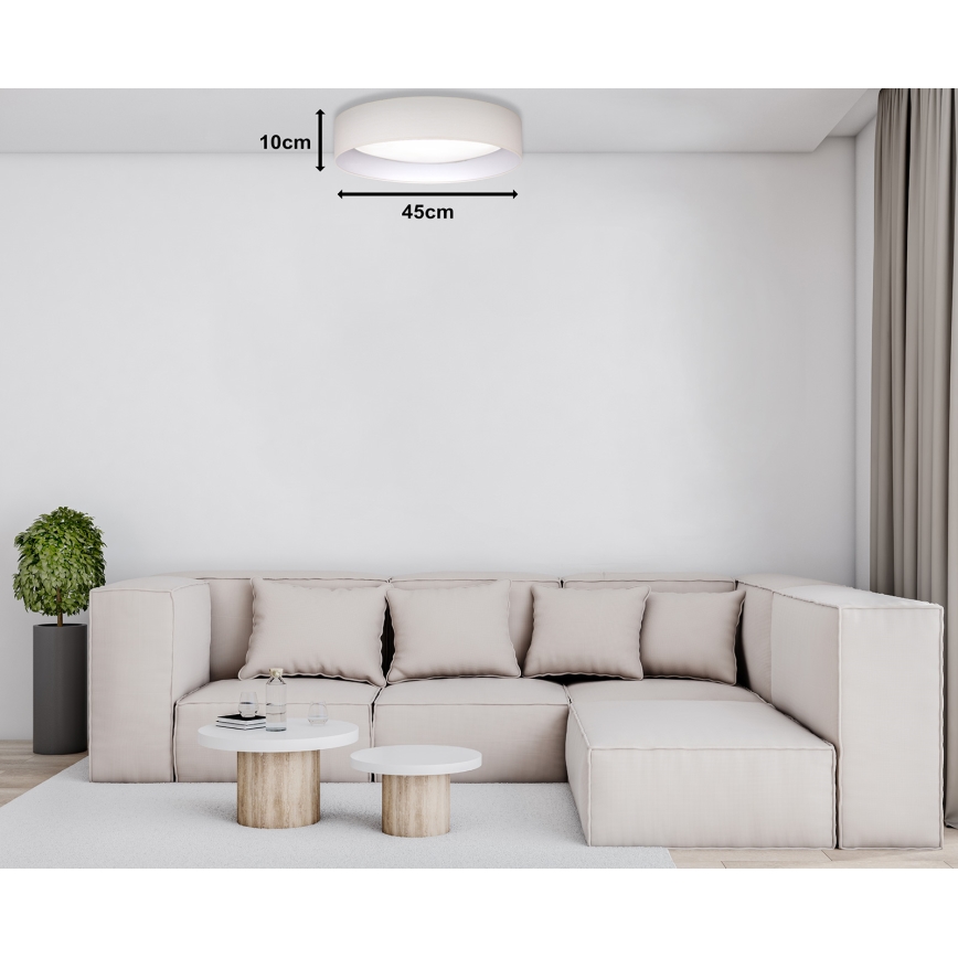 Duolla - LED Stropna svjetiljka ROLLER LED/24W/230V pr. 45 cm krem