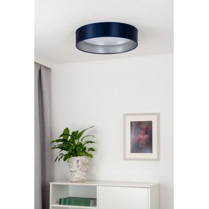 Duolla - LED Stropna svjetiljka ROLLER LED/24W/230V pr. 45 cm plava/srebrna