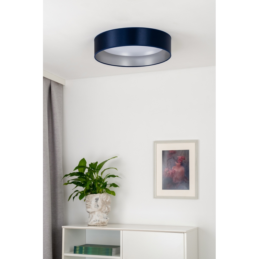 Duolla - LED Stropna svjetiljka ROLLER LED/24W/230V pr. 45 cm plava/srebrna