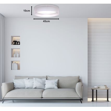 Duolla - LED Stropna svjetiljka ROLLER LED/24W/230V svijetla pr. 45 cm siva