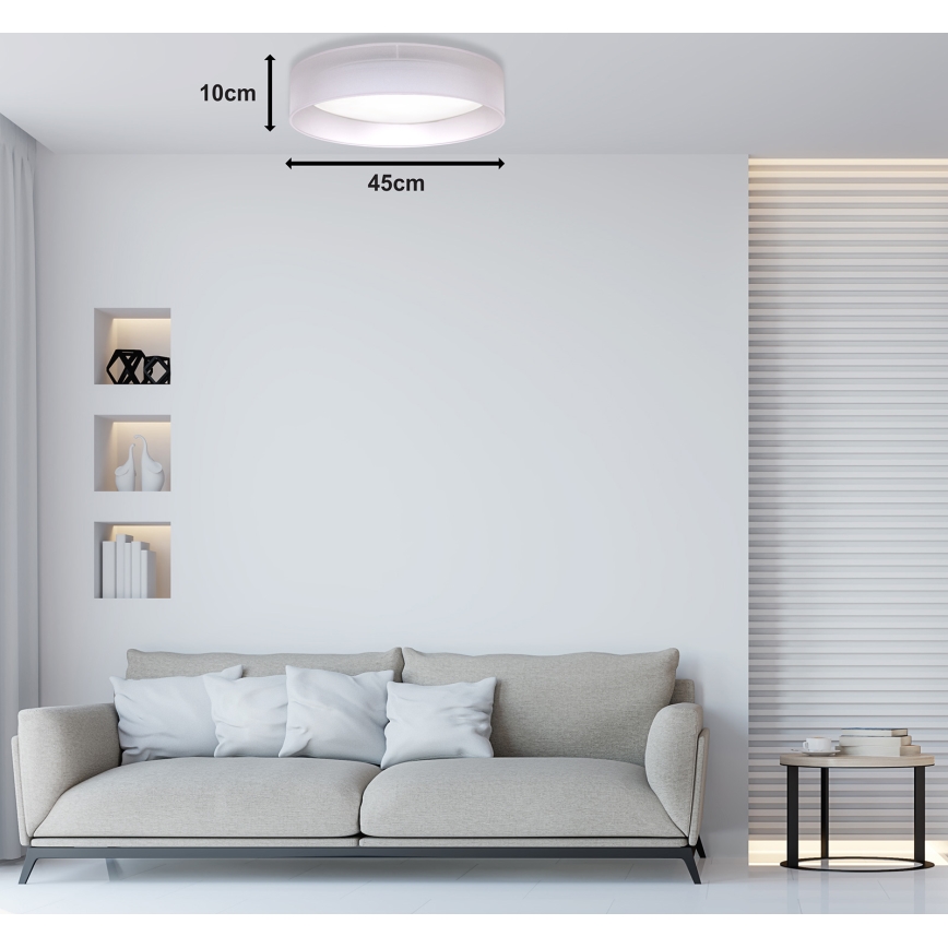 Duolla - LED Stropna svjetiljka ROLLER LED/24W/230V svijetla pr. 45 cm siva