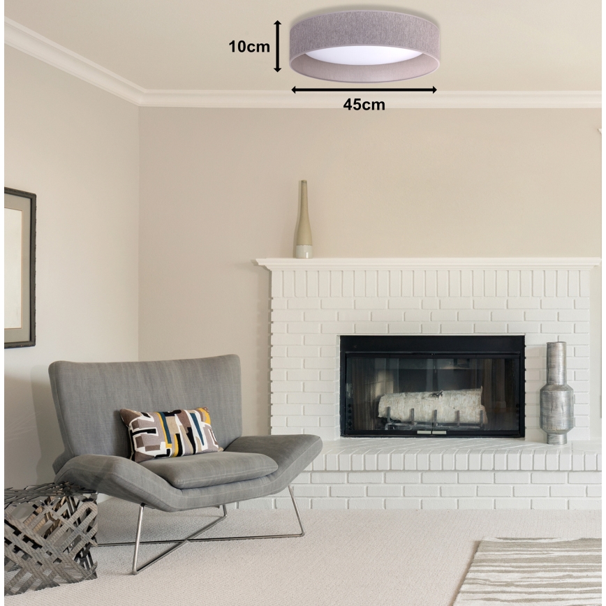 Duolla - LED Stropna svjetiljka ROLLER LED/24W/230V svijetla pr. 45 cm siva