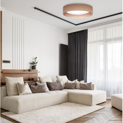 Duolla - LED Stropna svjetiljka ROLLER LED/24W/230V svijetla pr. 45 cm smeđa