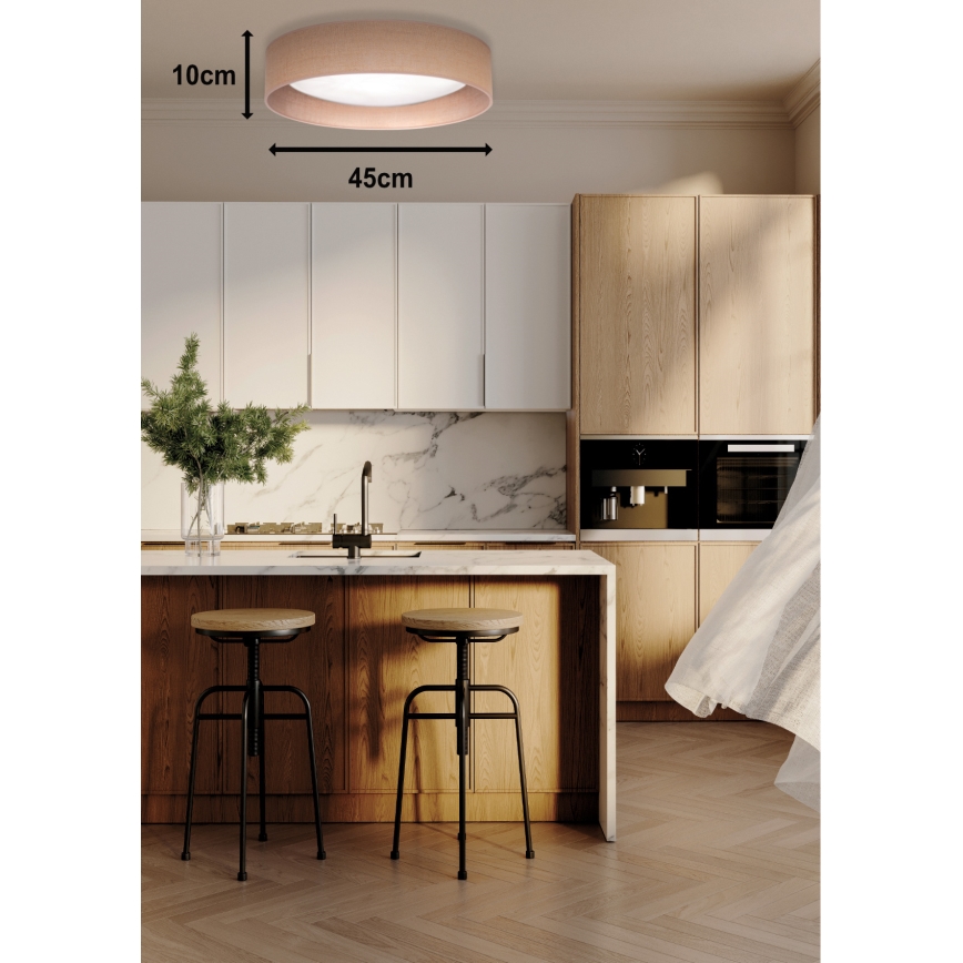 Duolla - LED Stropna svjetiljka ROLLER LED/24W/230V svijetla pr. 45 cm smeđa