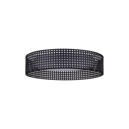 Duolla - LED Stropna svjetiljka ROLLER RATTAN LED/24W/230V pr. 45 cm crna