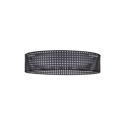 Duolla - LED Stropna svjetiljka ROLLER RATTAN LED/24W/230V pr. 45 cm crna