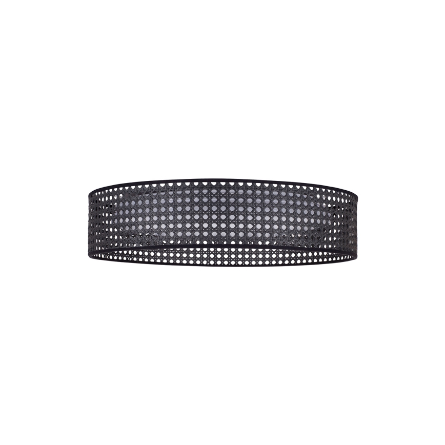 Duolla - LED Stropna svjetiljka ROLLER RATTAN LED/24W/230V pr. 45 cm crna