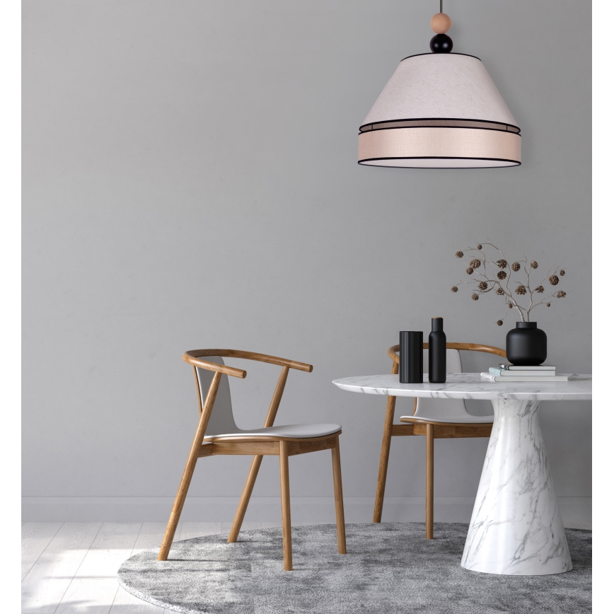 Duolla - Luster na sajli AVIGNON 1xE27/15W/230V pr. 60 cm bež