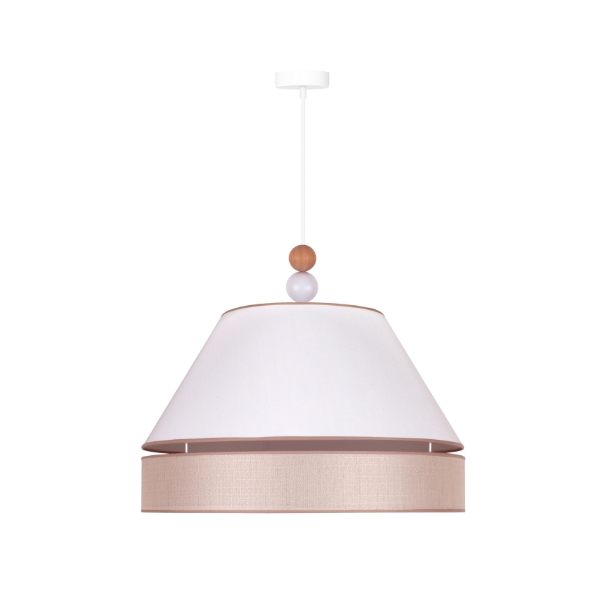 Duolla - Luster na sajli AVIGNON 1xE27/15W/230V pr. 60 cm bijela/bež