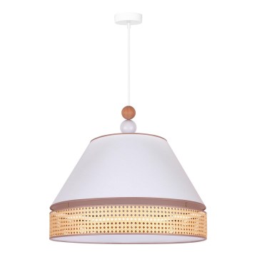 Duolla - Luster na sajli AVIGNON 1xE27/15W/230V pr. 60 cm bijela/ratan