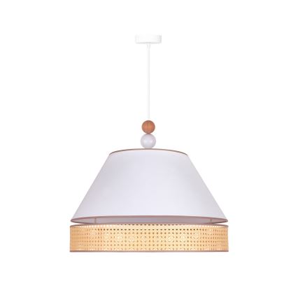 Duolla - Luster na sajli AVIGNON 1xE27/15W/230V pr. 60 cm bijela/ratan