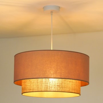 Duolla - Luster na sajli BOHO 1xE27/15W/230V pr. 45 cm bež/smeđa