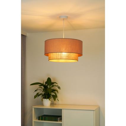 Duolla - Luster na sajli BOHO 1xE27/15W/230V pr. 45 cm bež/smeđa