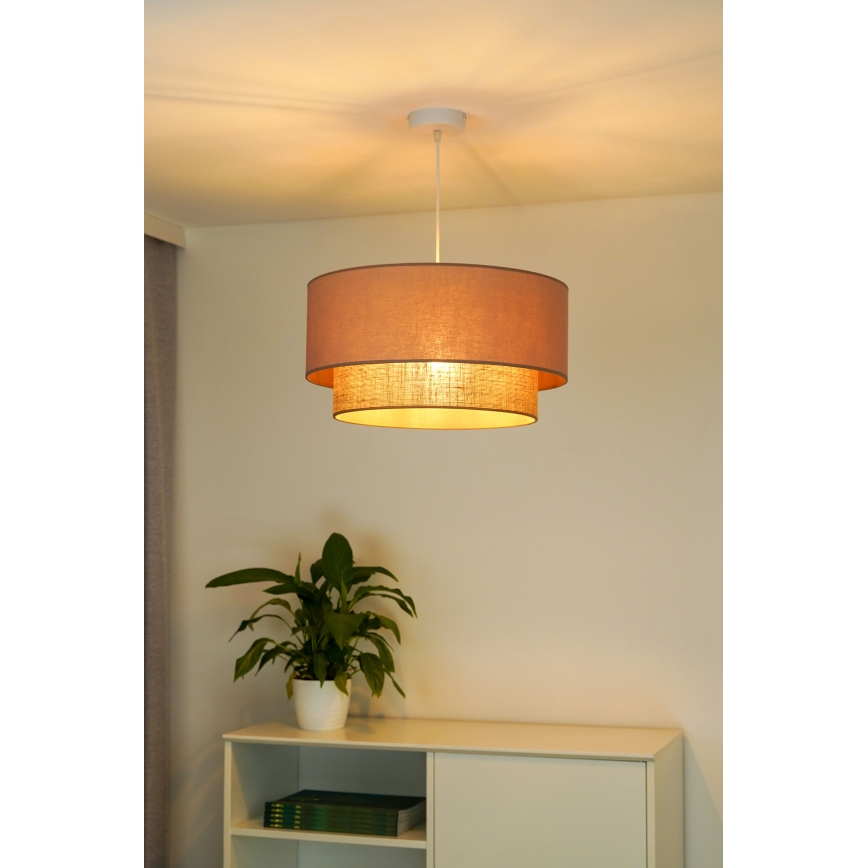 Duolla - Luster na sajli BOHO 1xE27/15W/230V pr. 45 cm bež/smeđa