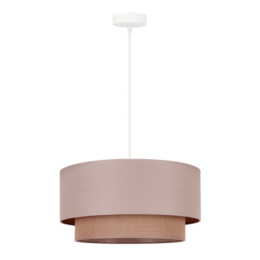 Duolla - Luster na sajli BOHO 1xE27/15W/230V pr. 45 cm bež/smeđa