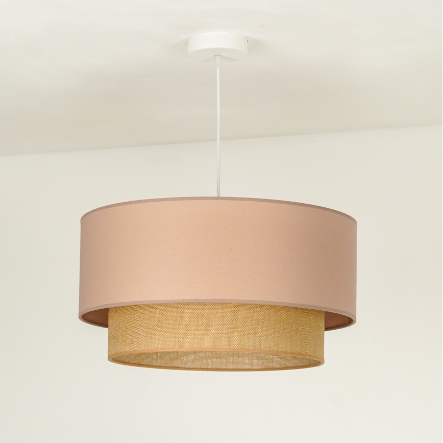 Duolla - Luster na sajli BOHO 1xE27/15W/230V pr. 45 cm bež/smeđa