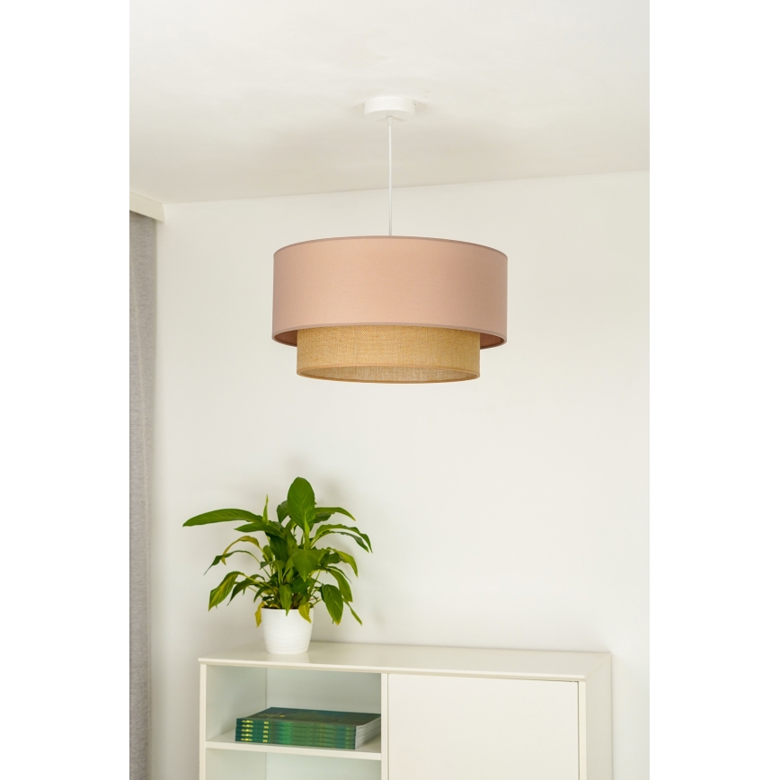 Duolla - Luster na sajli BOHO 1xE27/15W/230V pr. 45 cm bež/smeđa