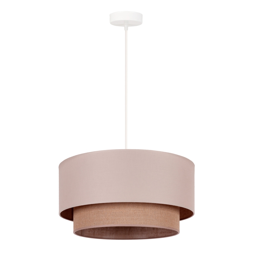 Duolla - Luster na sajli BOHO 1xE27/15W/230V pr. 45 cm bež/smeđa