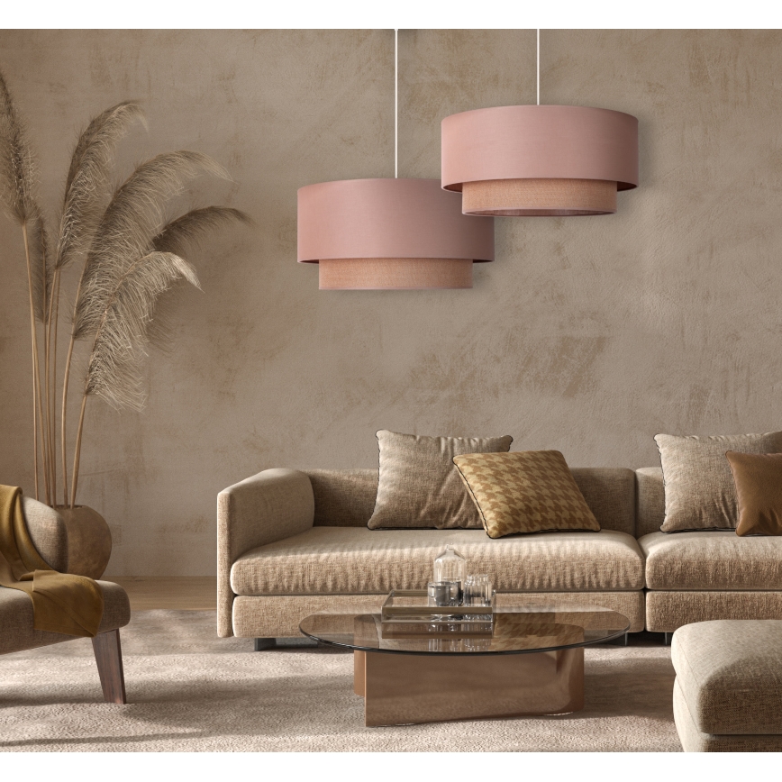 Duolla - Luster na sajli BOHO 1xE27/15W/230V pr. 45 cm bež/smeđa